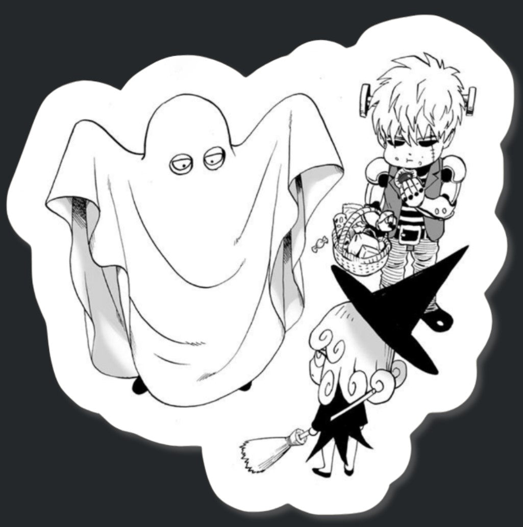 One Punch Man Halloween Costume Sticker