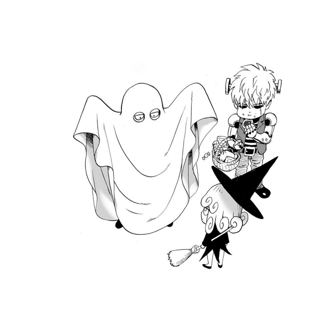 One Punch Man Halloween Costume Sticker